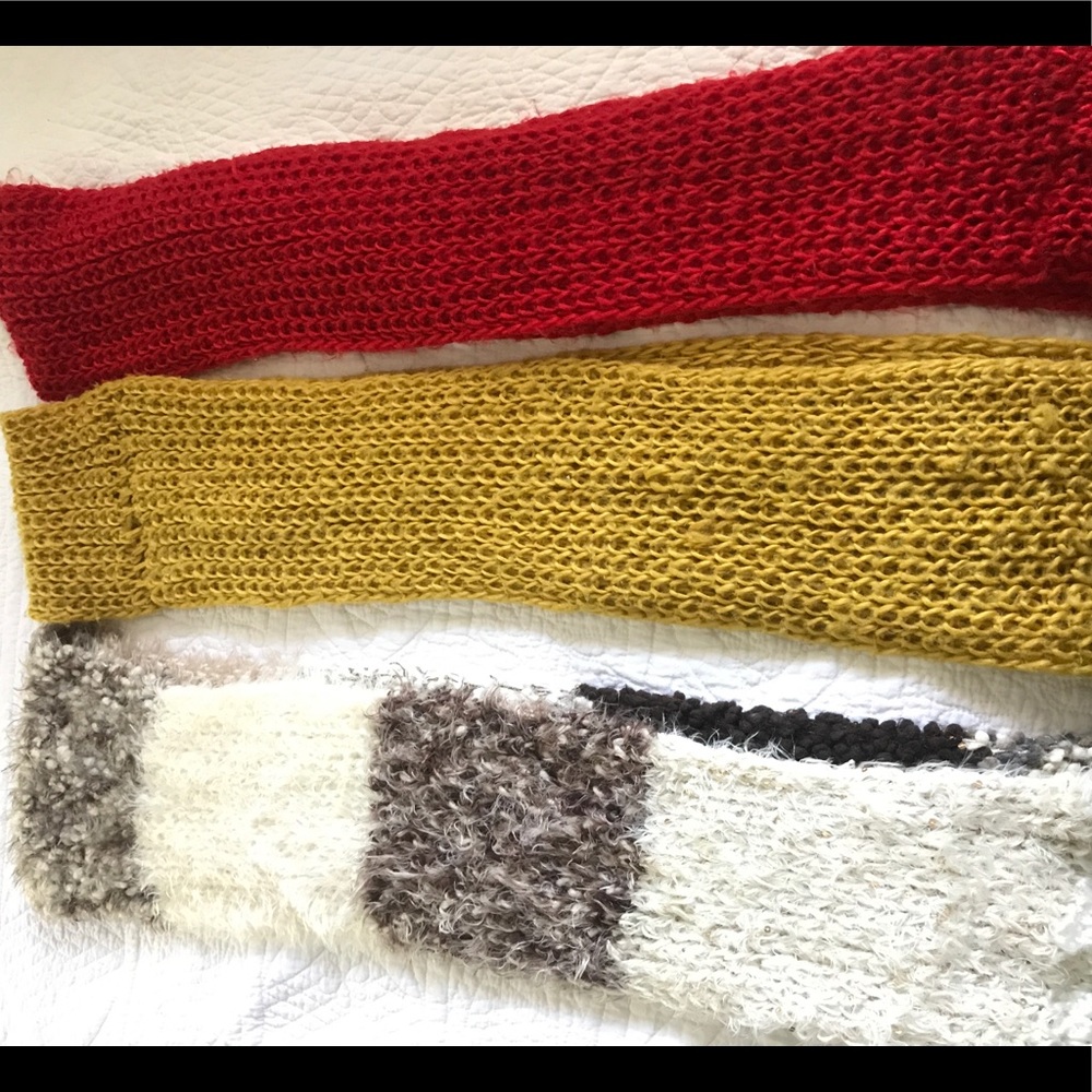 3 Knitted Infinity Scarves